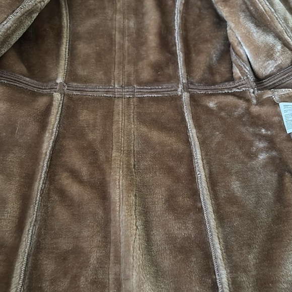 ESPRIT Women's Brown Faux Fur Hooded Coat size medium - Picture 9 of 10